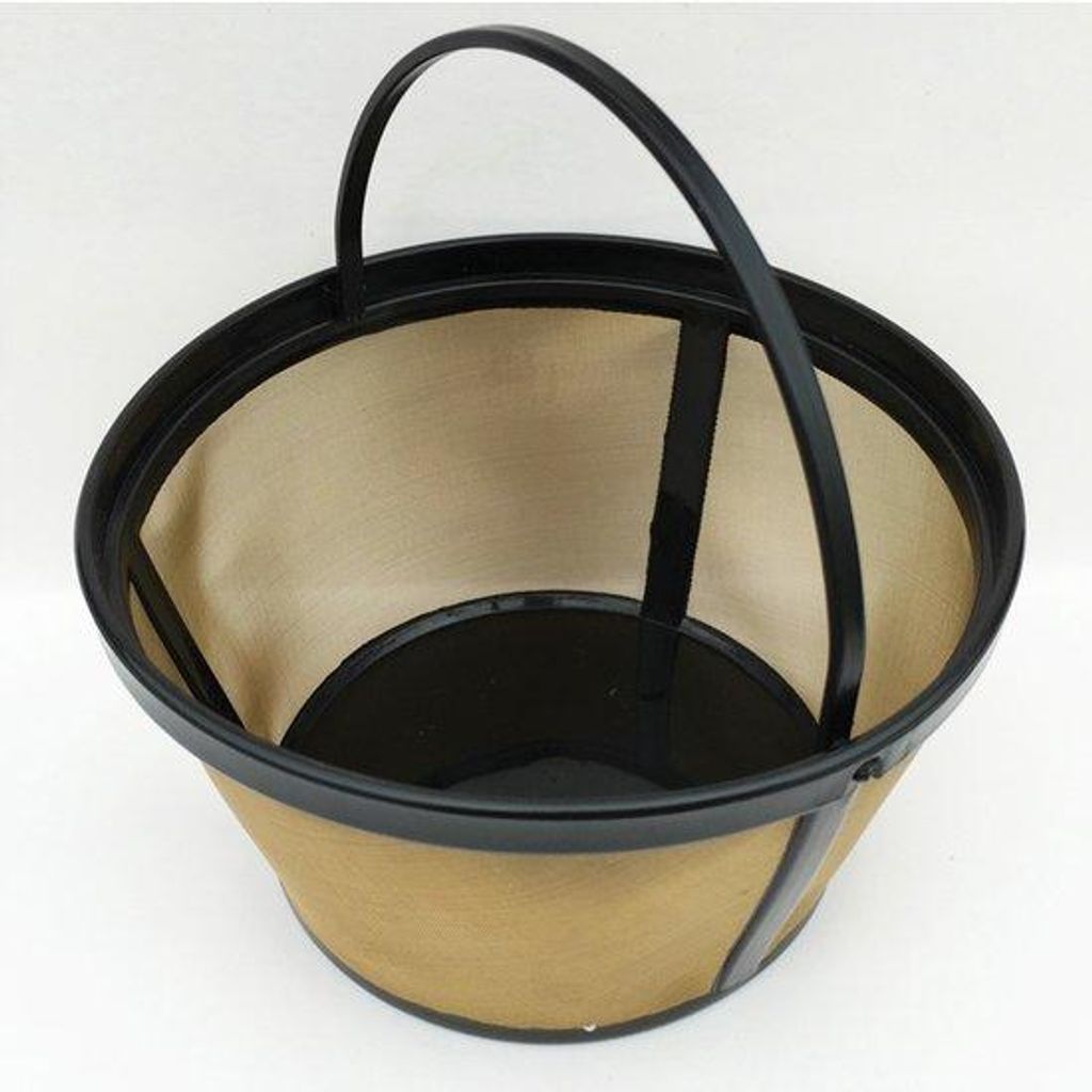 Permanente gouden roestvrijstalen koffiefilter voor koffiemachines, 2 stuks