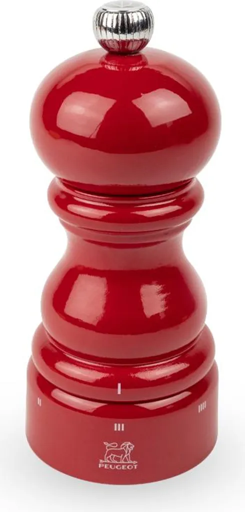 Peugeot Saveurs Macinapepe Paris Rosso 12cm - Legno e Acciaio Inox
