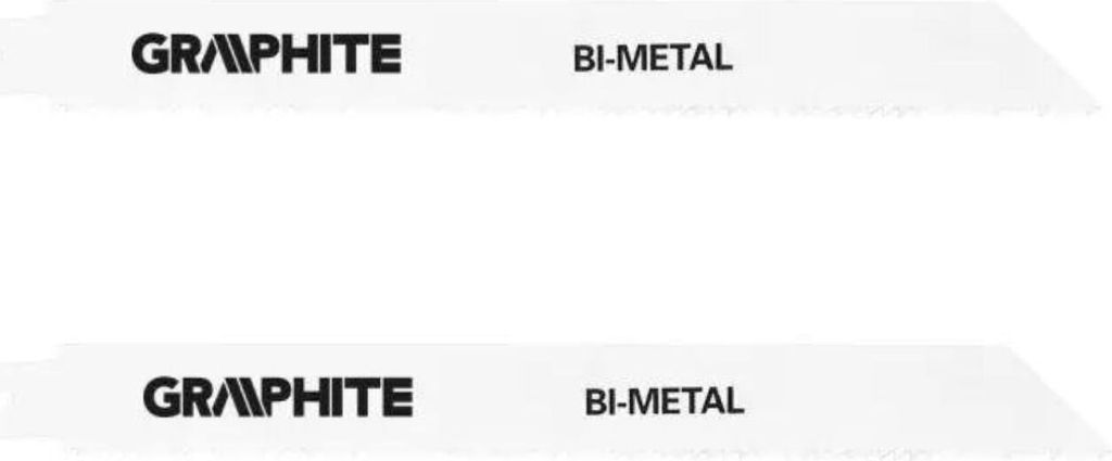 2 x Graphite Sägeblätter Stahl, rostfreier Stahl, Kunststoff, Holz | Größe 225 x 20 x 0.9 mm, 14TPI BI-METAL