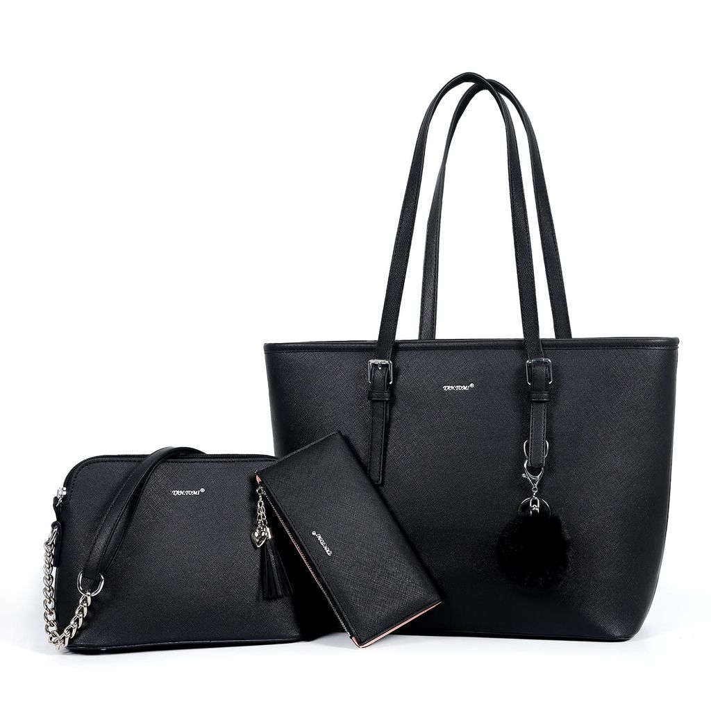 Shopper 3-Tlg Handtasche Damen Schultertasche Handtaschen Produktbild 