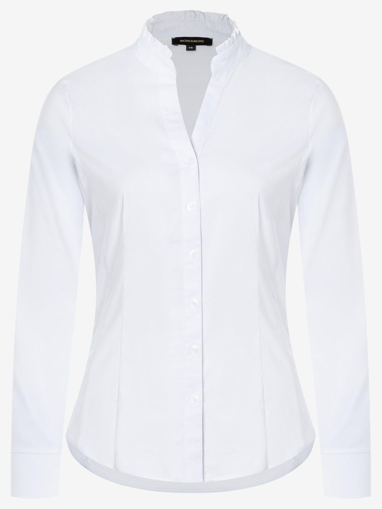 MORE & MORE Baumwolle Stretch Blous 0010 white 42 Produktbild 
