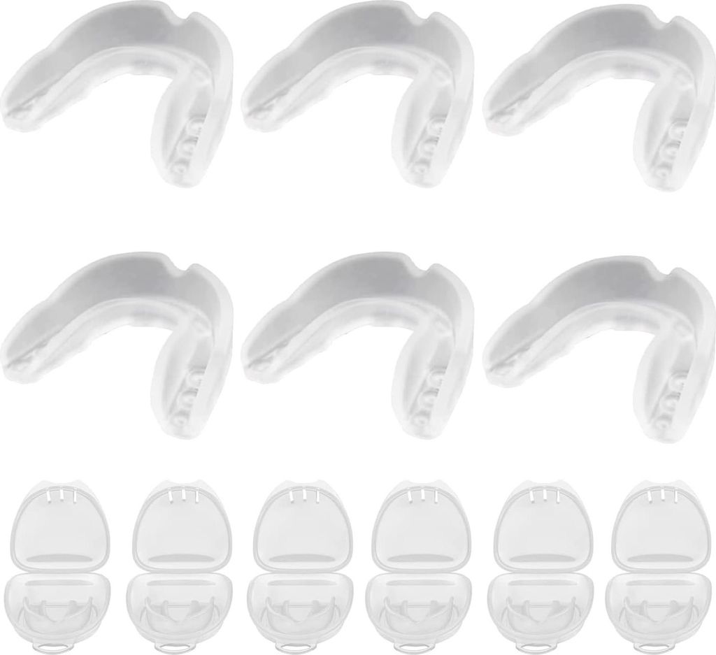 Boxing Mundschutz Sport Mundschutz - Schutz für Zähne & Kiefer (Transparent) - Packung mit 6