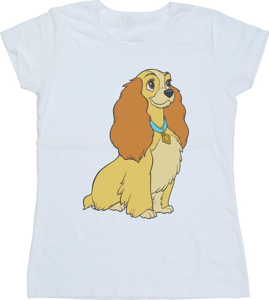 Disney - "Lady And The Tramp" T-Shirt für Damen BI16185 (S) (Weiß)