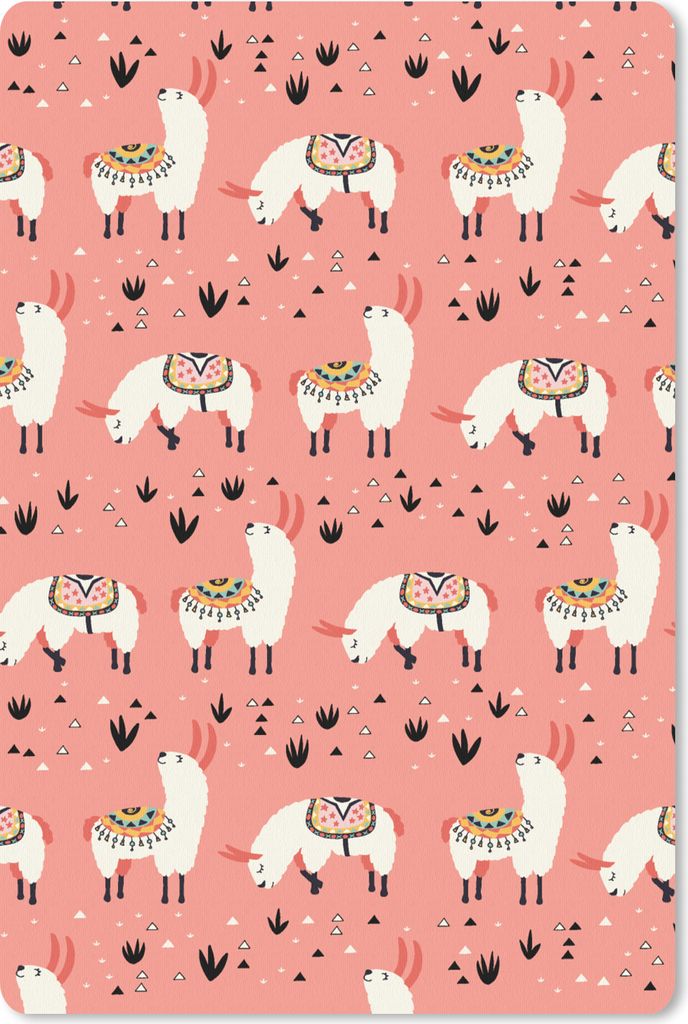 MuchoWow Mauspad Mousepad Lama - Kinder - Rosa - Muster 18x27 cm - Mousepads - Maus Mat - Pad - Mausunterlage