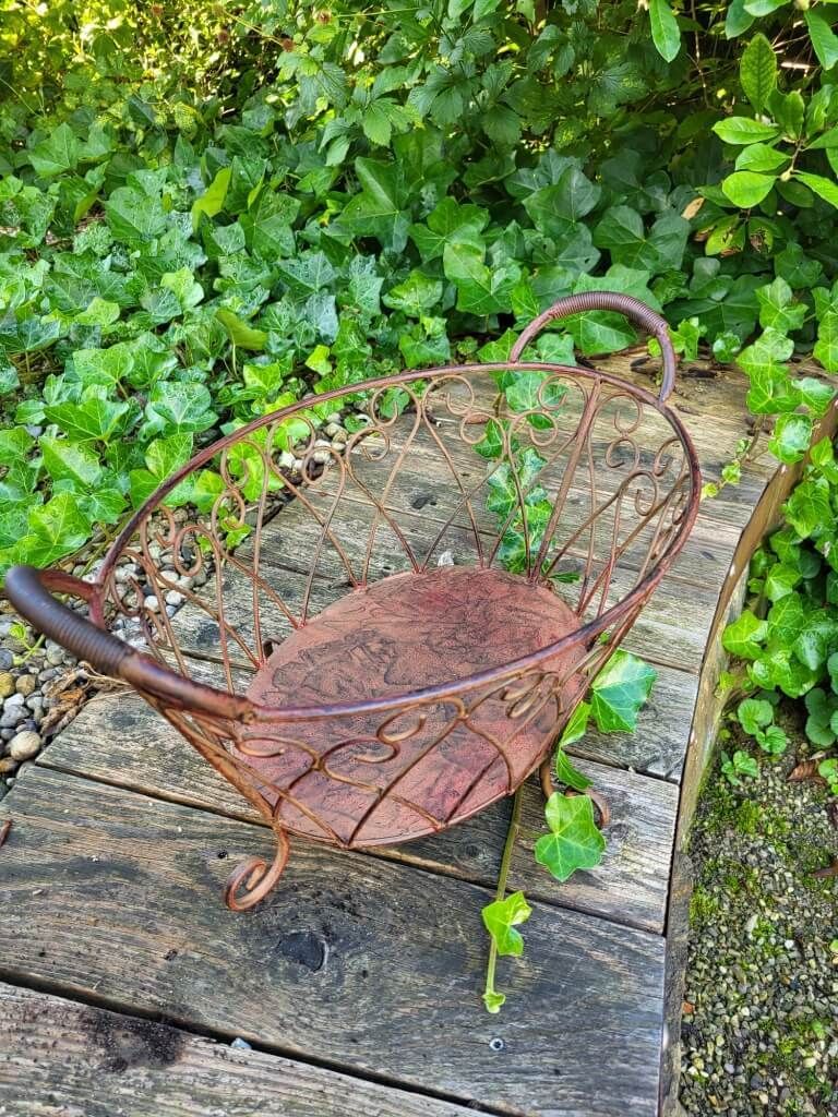 Metallkorb oval, dunkelbraun Metallkorb oval, dunkelbraun - klein