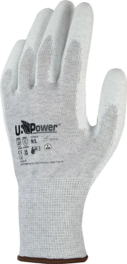 Gants U-Power Pika Safety Gris : finissez-en avec les mains irritées