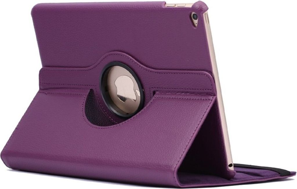 Schutzhülle für iPad Air 2 9.7 Tablet Hülle Schutz Tasche Case Cover Lila 360 Grad drehbar Rotation Bumper