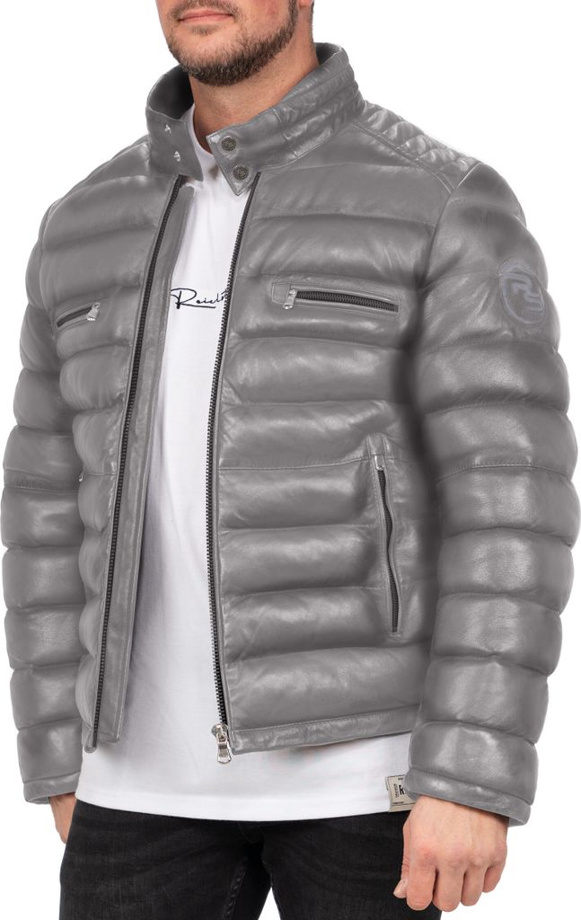 Reichstadt Herren Regular Fit Jacke Echtleder 19RS016 Grey L