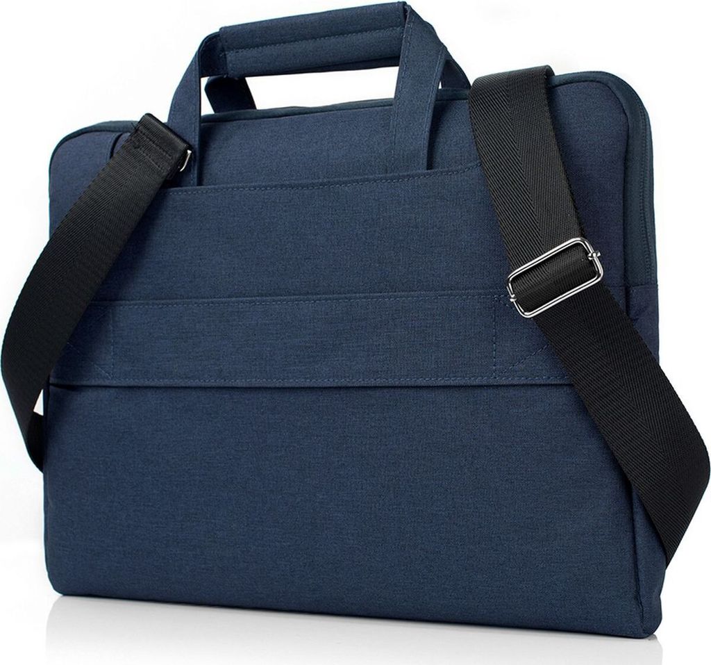 Mobigear Denim Zipper Laptop Umhängetasche 13 - 14 Zoll Laptoptasche - Marineblau