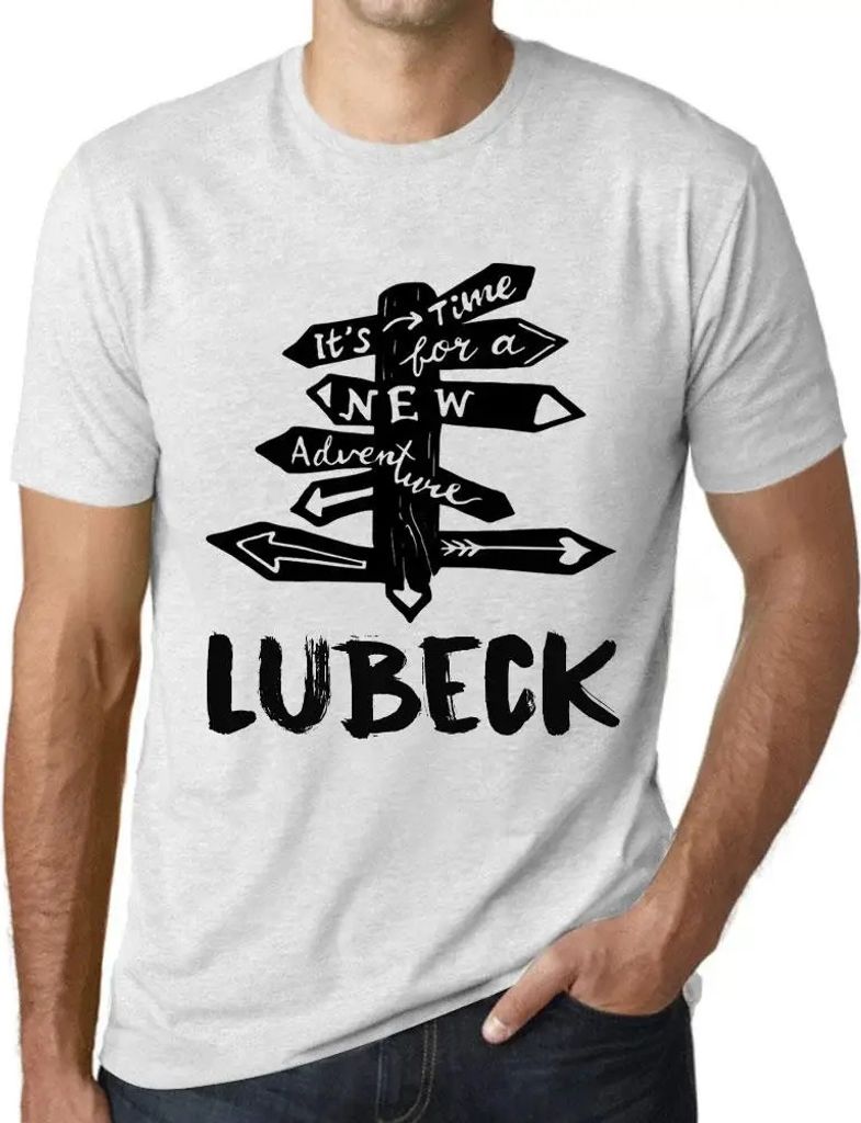 Herren Grafik T-Shirt Es ist Zeit für ein neues Abenteuer in Lubeck – It’s Time For A New Adventure In Lubeck – Öko-Verantwortlich Vintage ...