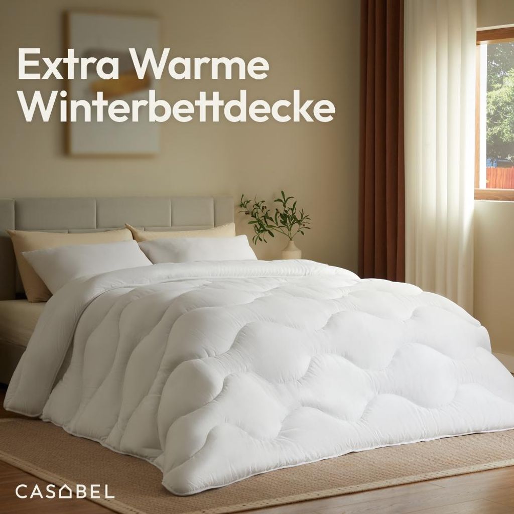CASABEL Winterdecke Extra Warm, 700g/m², 220x240cm, Weiß Produktbild 