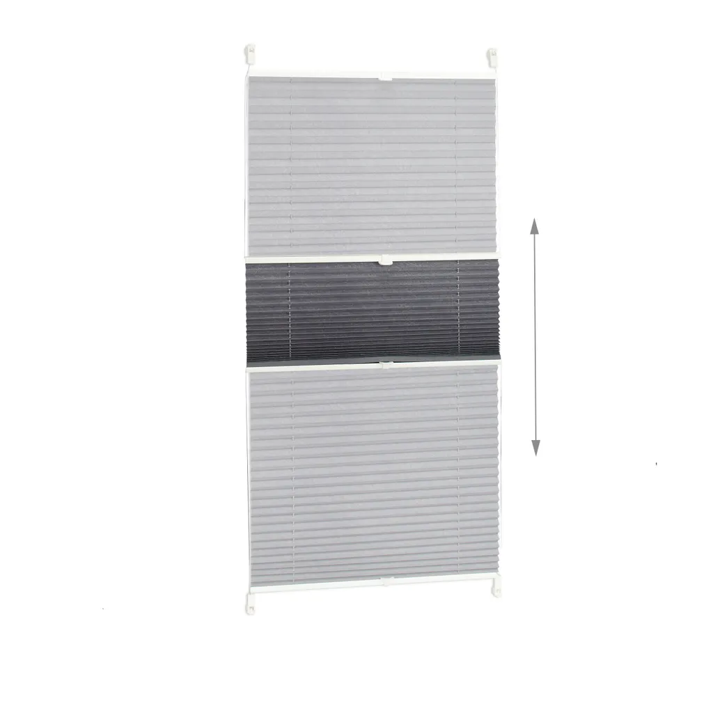 Relaxdays lot de 2 stores plissés gris 60x130 cm montage sans perçage - 4