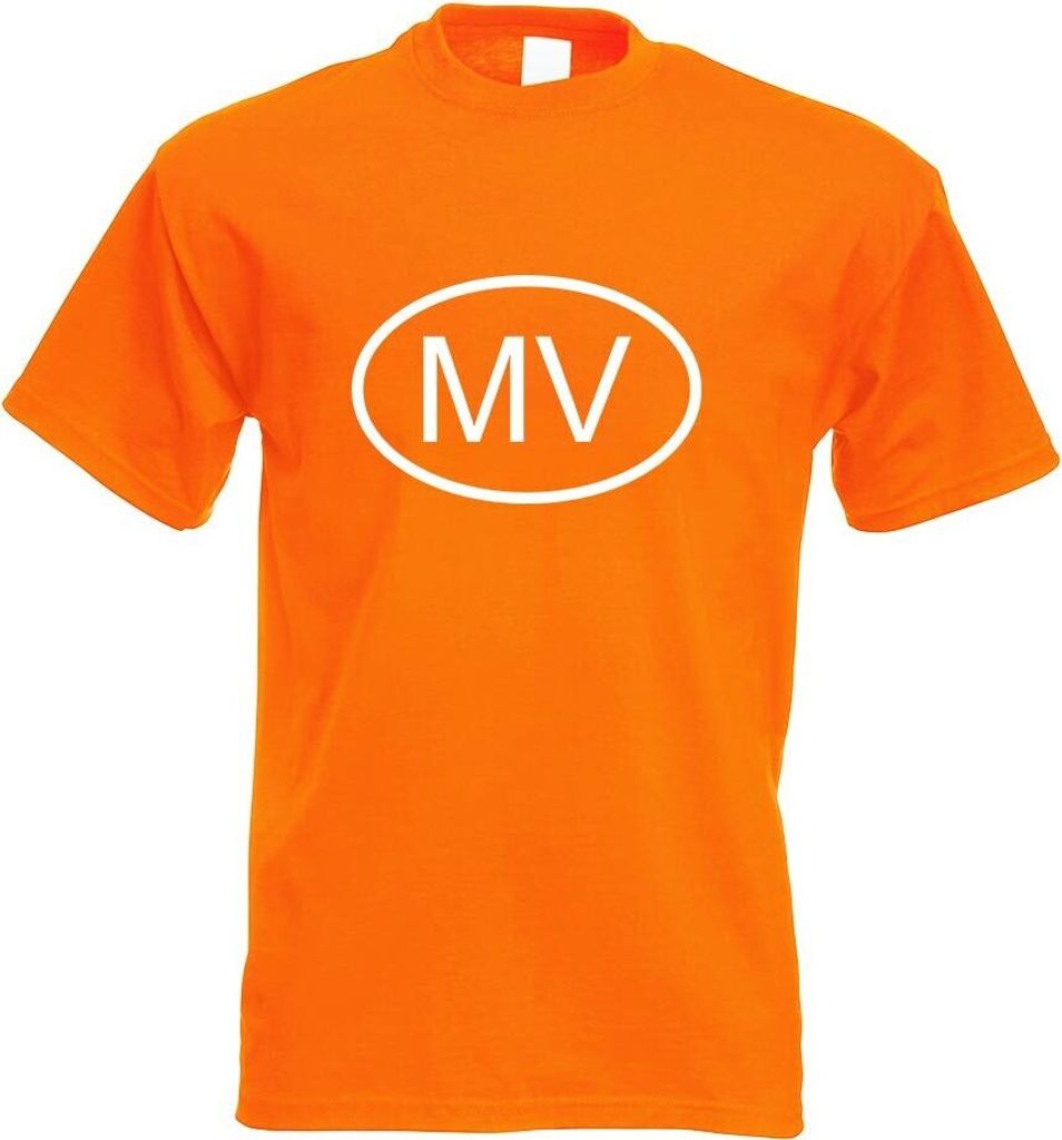 Kiwistar - T-Shirt - orange - Malediven MV Motiv Bedruckt Funshirt Design Print - mit Motiv Bedruckt - Funshirt Design - Sport - Freizeit - Herren ...