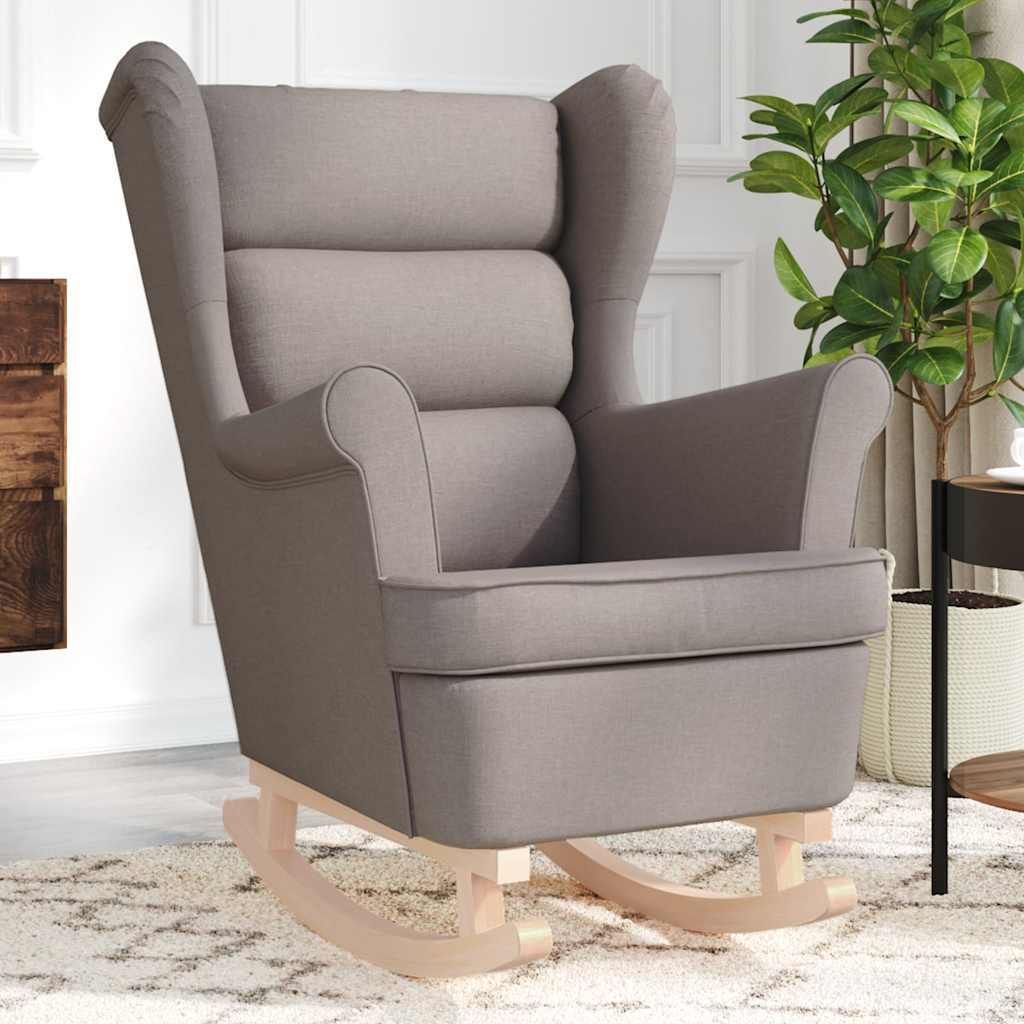 Möbel Schaukelsessel Taupe 74x90x102 cm Stoff - Fernseh- & Relaxsessel 4016925