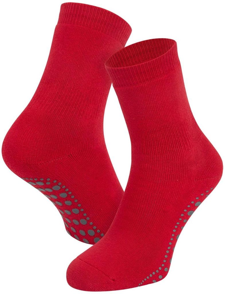 Antirutsch-Socken aus Baumwolle – Rot – 35-38