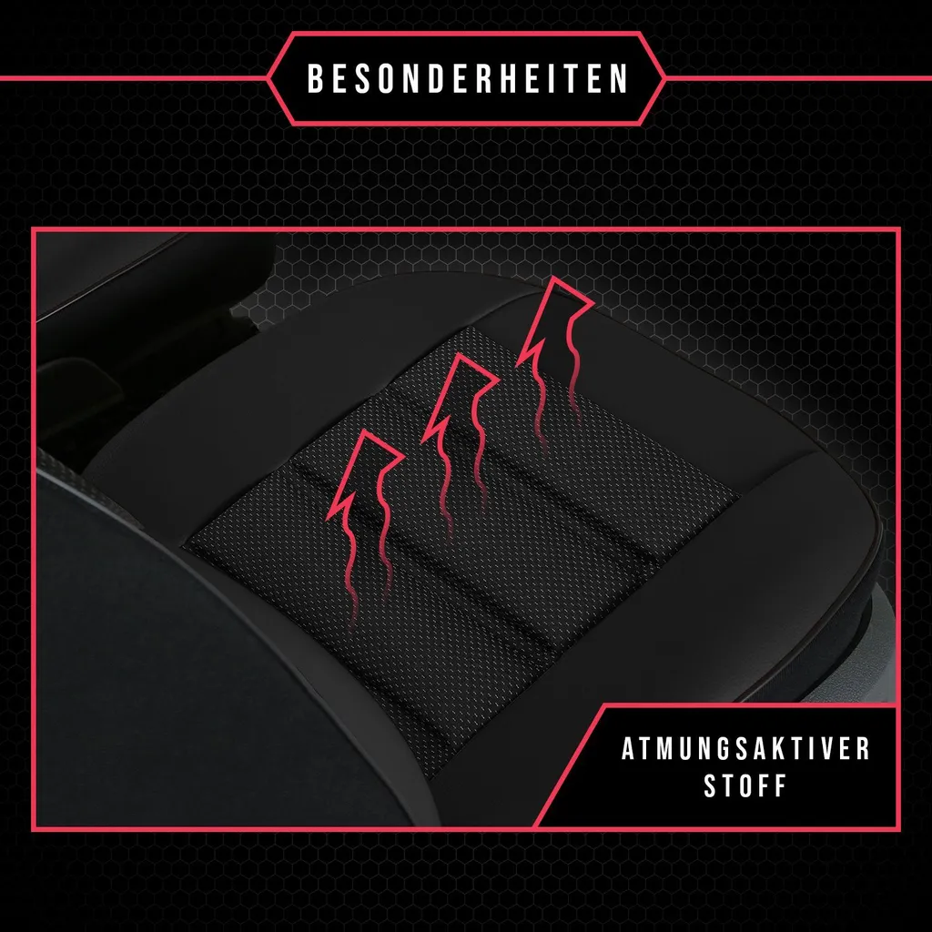 Coprisedile Auto Universale per Honda - Cuscino Impermeabile Nero per Sedili - 2