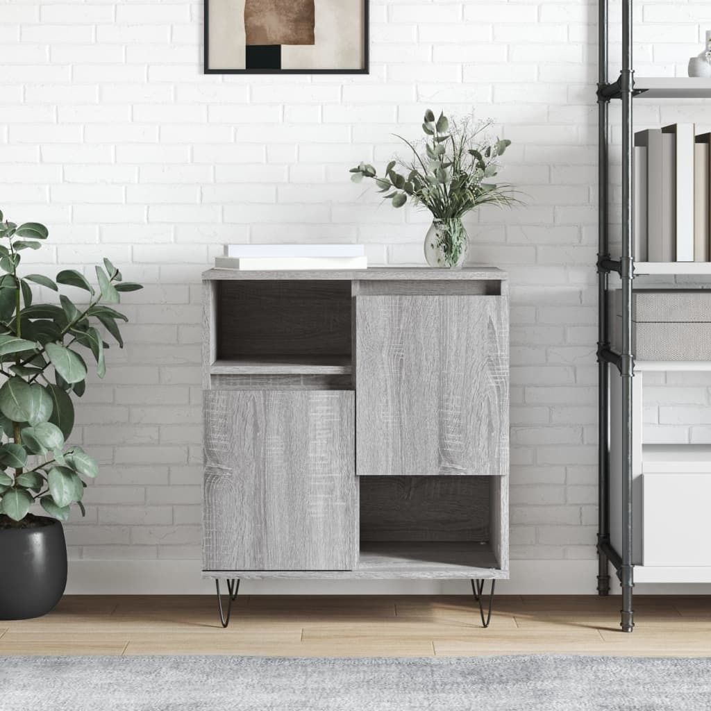 The Living Store Sideboard Grau Sonoma 60x35x70 cm Holzwerkstoff