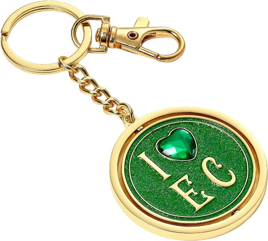 Wicked - "I Love The Emerald City" Schlüsselanhänger Spinner TA12706 (Einheitsgröße) (Gelb/Grün/Gold)