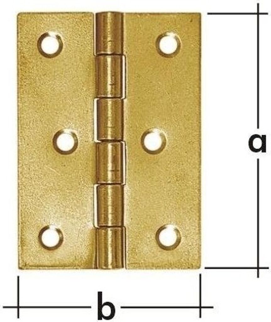 Kistenband mit vernietetem Stift gelb verzinkt 39x40x1,0mm
