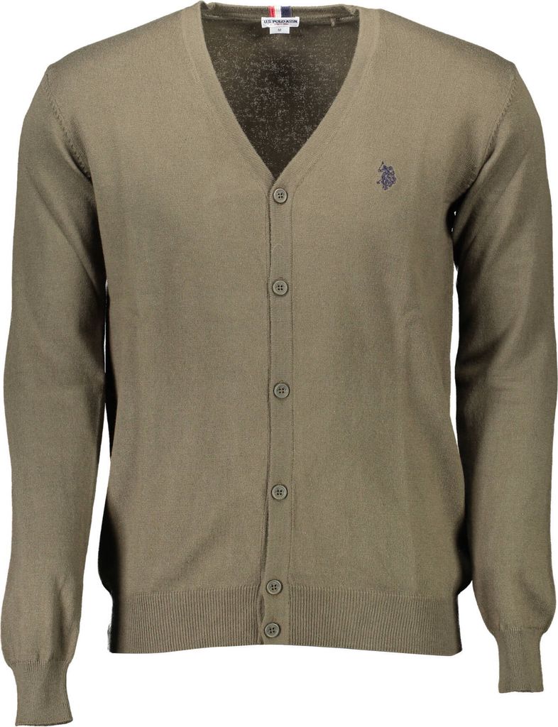 Eleganter Herren-Cardigan in Grün mit V-Ausschnitt und Produktbild 