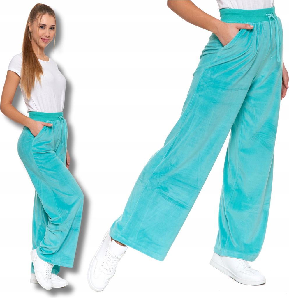 Damenhosen Mit Weitem Bein Aus Velours Mit Hochgezogenen Taschen Moraj S