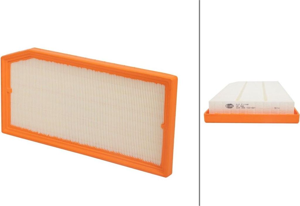 Luftfilter-Einsatz 360 x 176 mm HELLA für u.a. MERCEDES-BENZ C-KLASSE