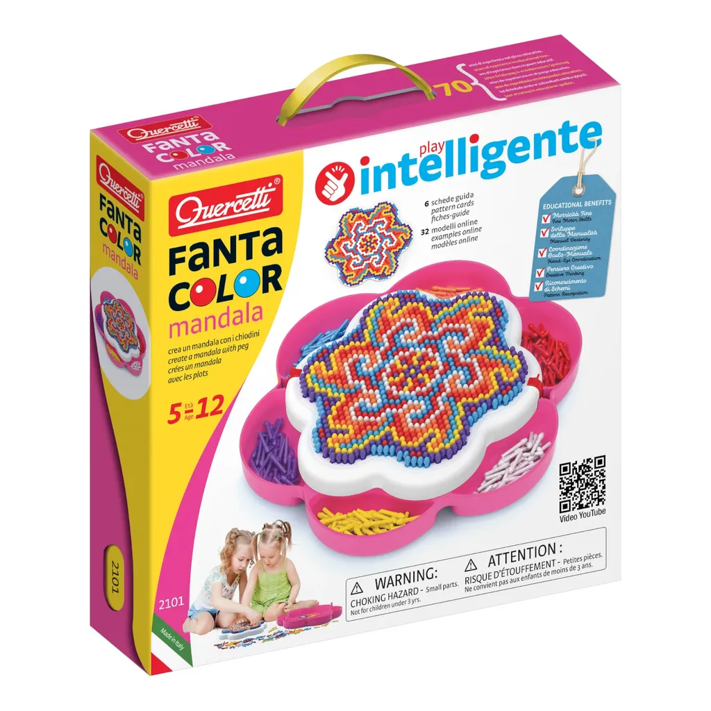 Jeu de Composition Mandala Daisy Quercetti avec Picots Multicolores 5+ - 7