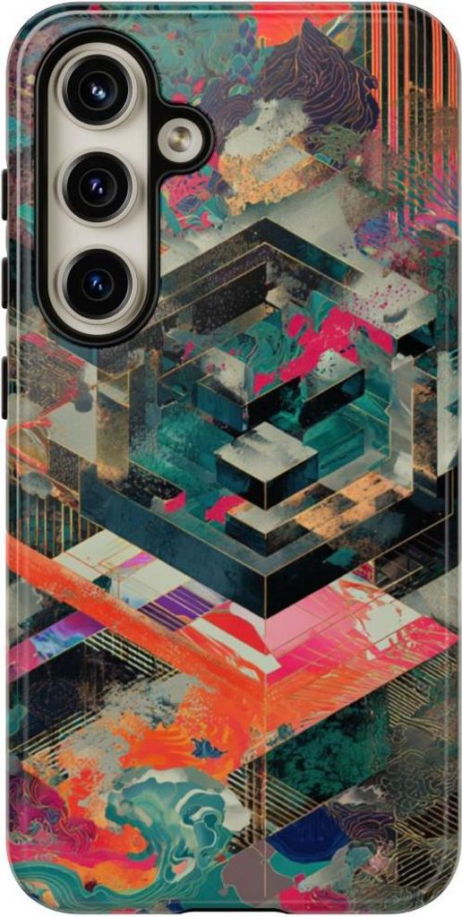 Bunte geometrische Kunst – Hülle Kompatibel mit Samsung Galaxy S24