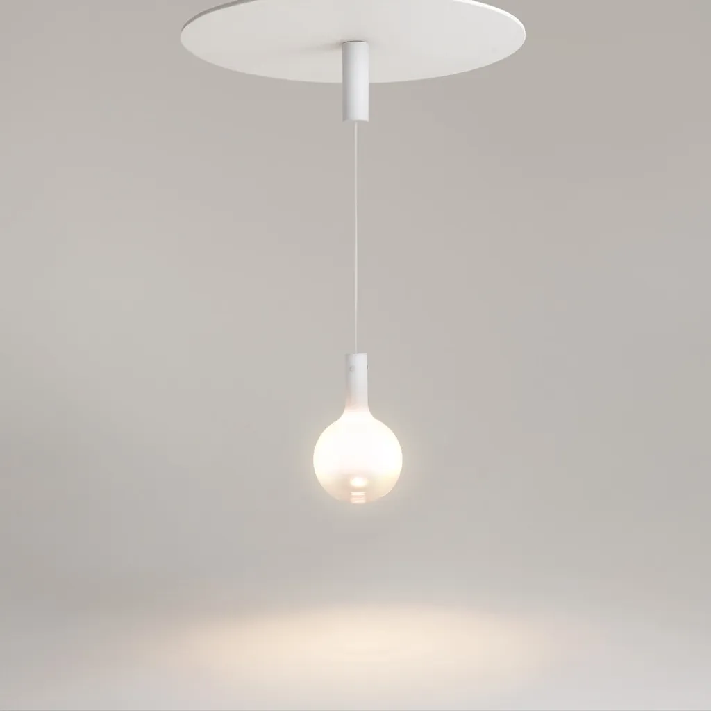 Suspension LED Design Moderne en Verre Blanc Nebula Maytoni Ø20cm 4W
