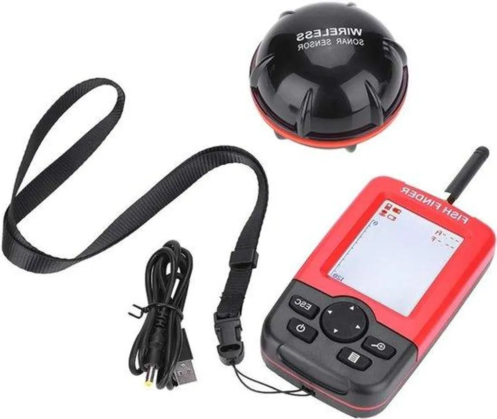 Sondeur de pêche pour kayak et barque avec écran LCD sans fil portée 100m