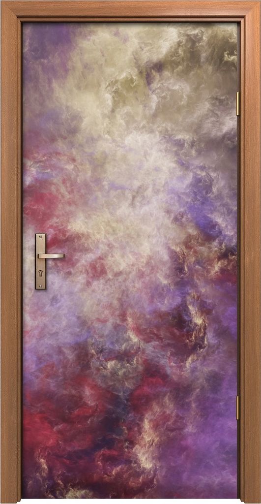 Türposter 90x200 cm Türaufkleber Türtapete Türfolie Klebefolie Abstrakte surreale Wolken