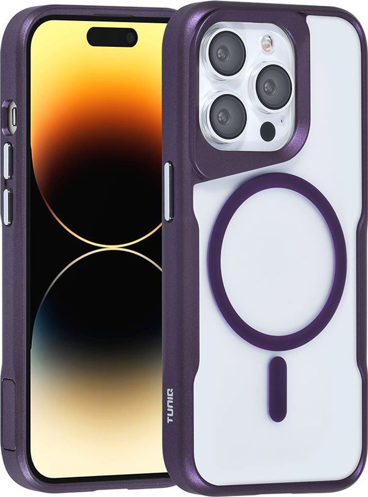 TUNIQ iPhone 14 Pro Back cover case - Magsafe silicone - Purple