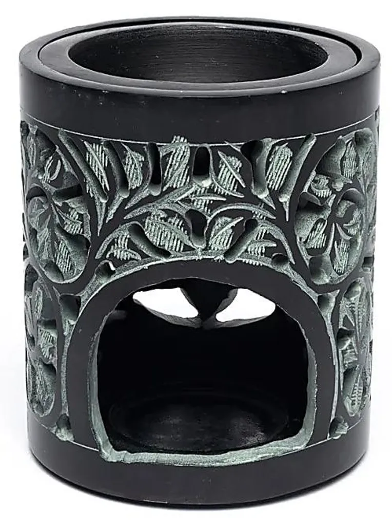 Brûle-Encens Stéatite Noir 600 G - Haute Résistance et Diffusion Douce - 2