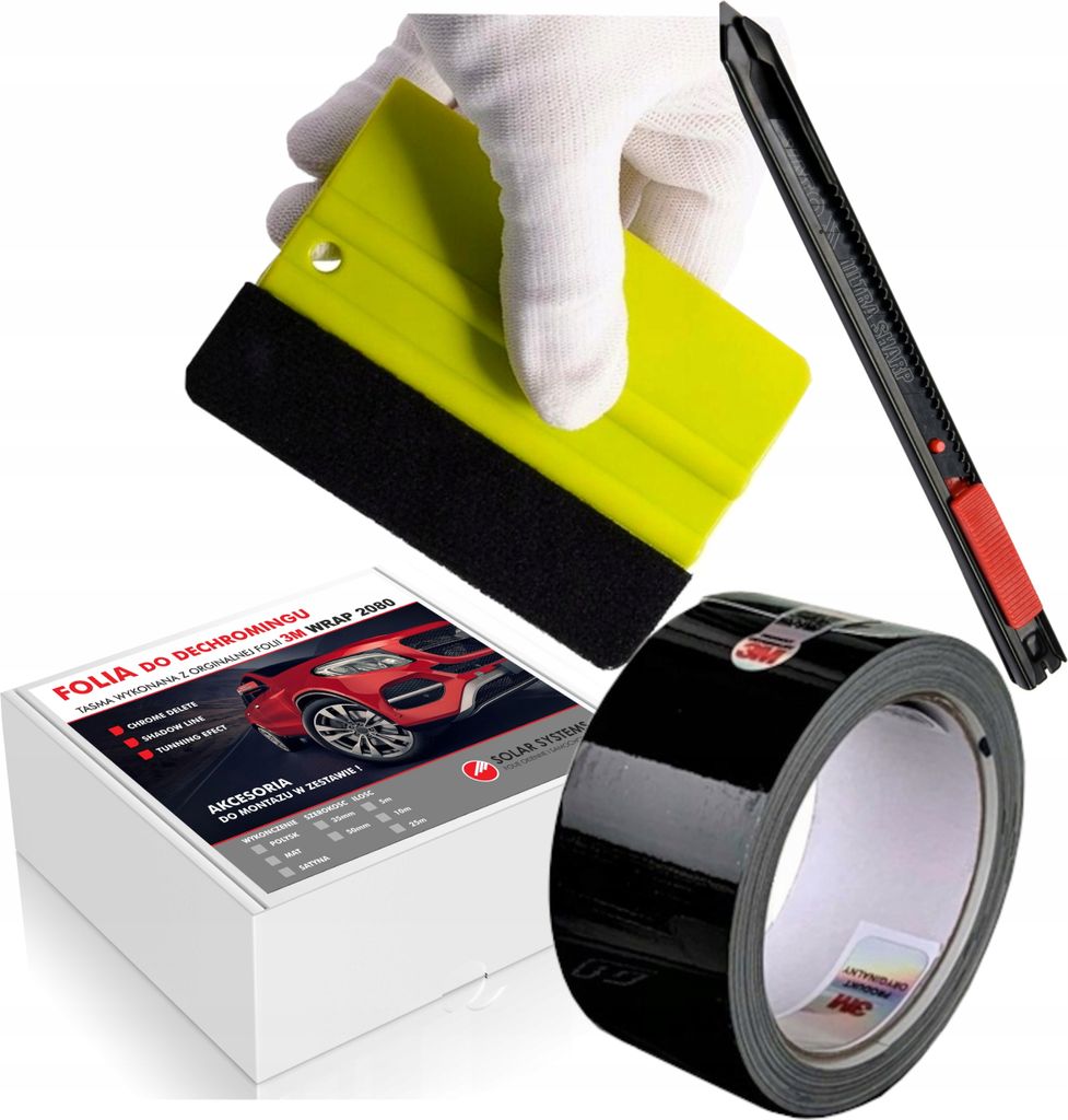 Solar Systems | Dechroming Tape 3M - Schwarz glänzend - 5cm Produktbild