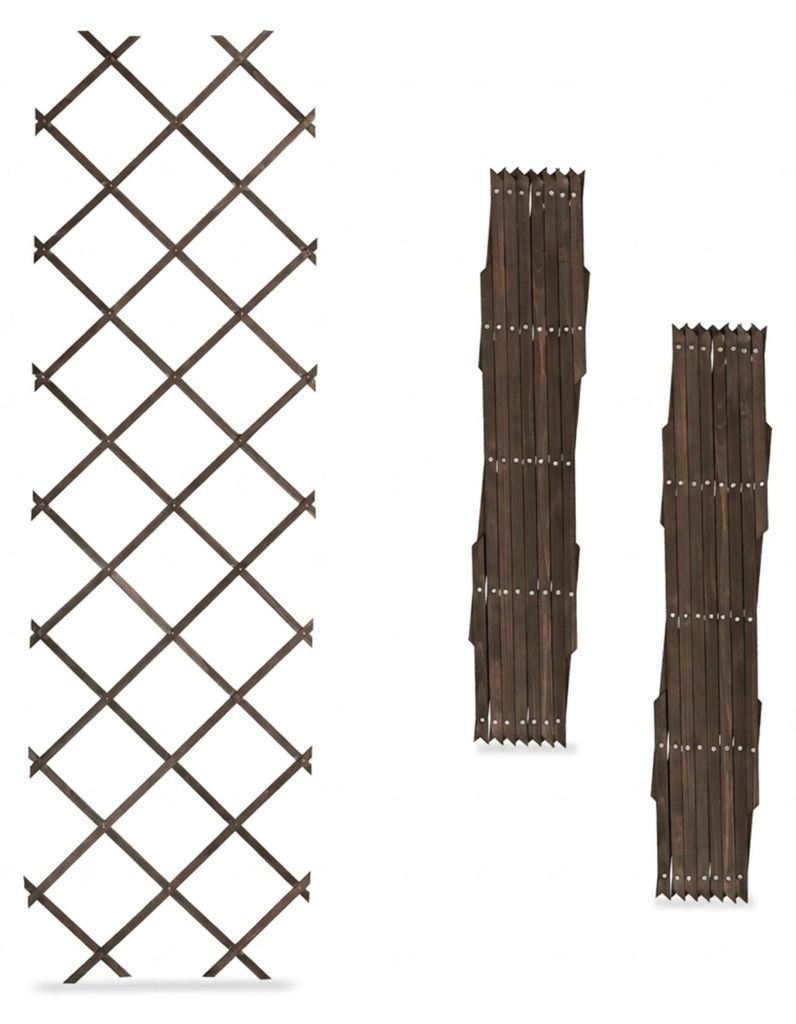 Griglia estensibile Relaxdays, set da 3, 180x60 cm, legno, Immagine del prodotto  Immagine generata dall'IA