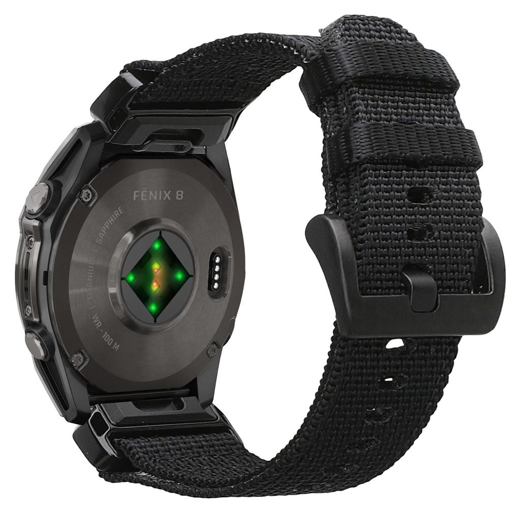 kwmobile Ersatzarmband kompatibel mit Garmin 20mm Fenix 8 43mm / Fenix 7S / Fenix 6S / Epix Pro 42mm Armband - Nylonarmband mit Quick-Fit Verschluss -