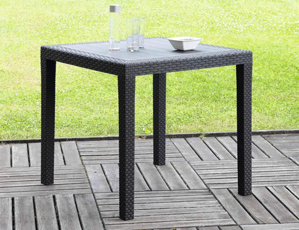 Table Bistro King 79x79 cm Anthracite : Stable et Durable pour l'Extérieur - 6