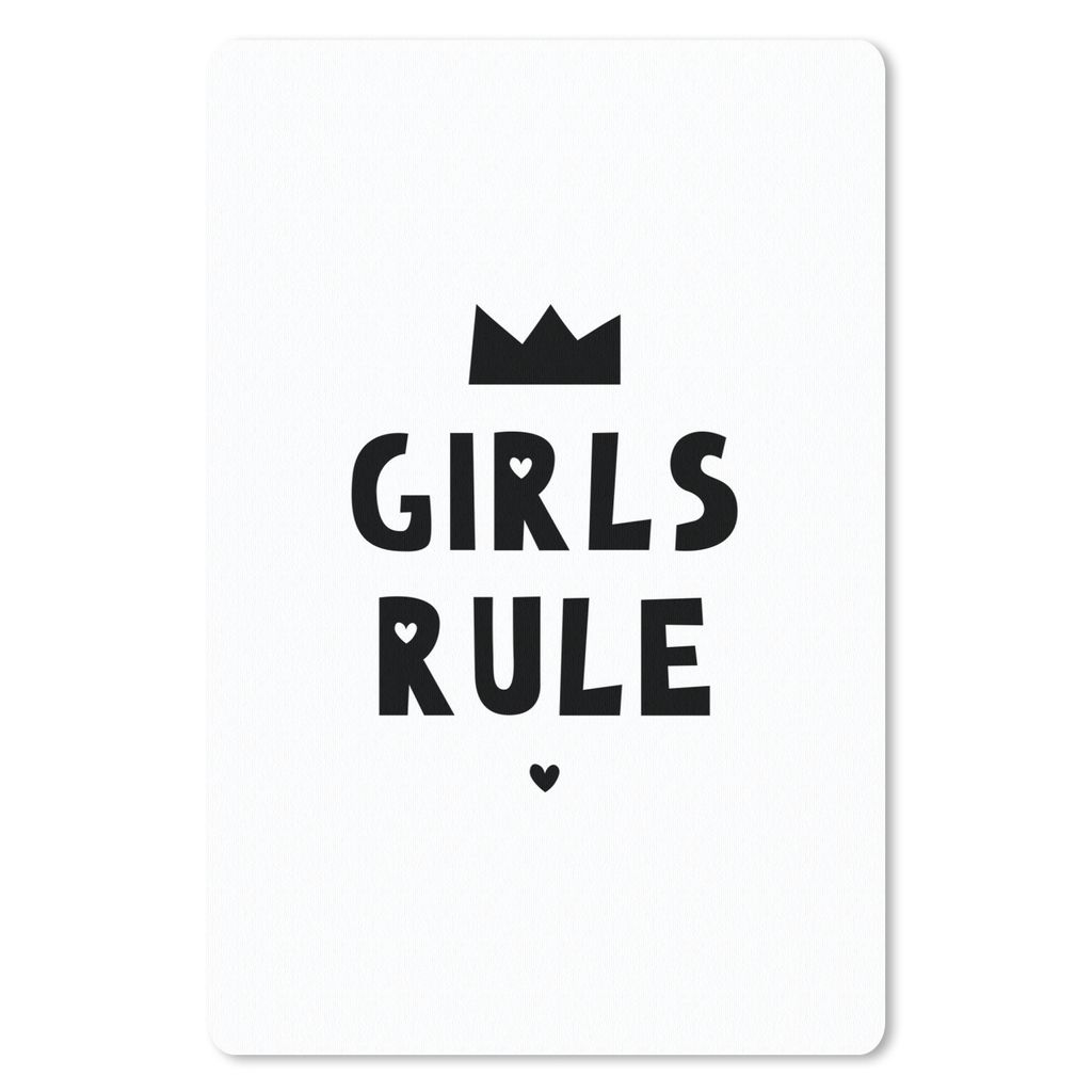 MuchoWow Mauspad Mousepad Zitate - Kinder - Mädchen - Mädchen regieren - Sprichwörter 18x27 cm - Mousepads - Maus Mat - Pad - Mausunterlage