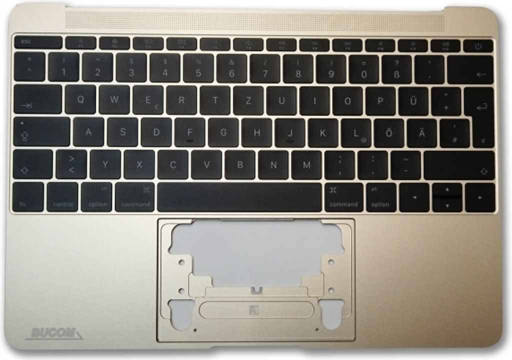 Topcase mit Tastatur und Backlight für Apple Macbook Retina 12" A1534 2016 Gold