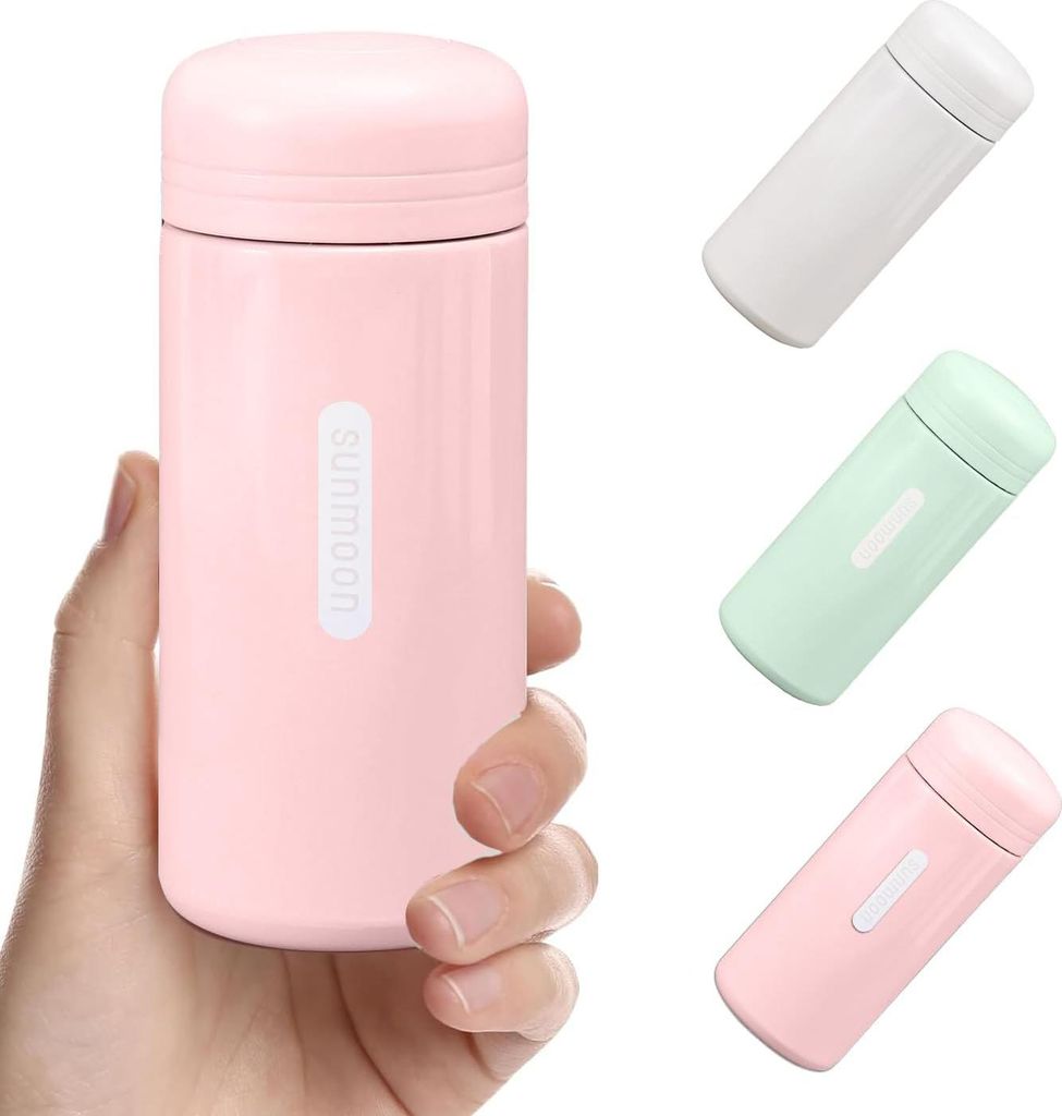 Thermosflasche 150 ml Edelstahlflasche 304 Mini-Thermosflasche doppelwandig vakuumisoliert kleine Thermosflasche auslaufsicher für heiße und kalt...