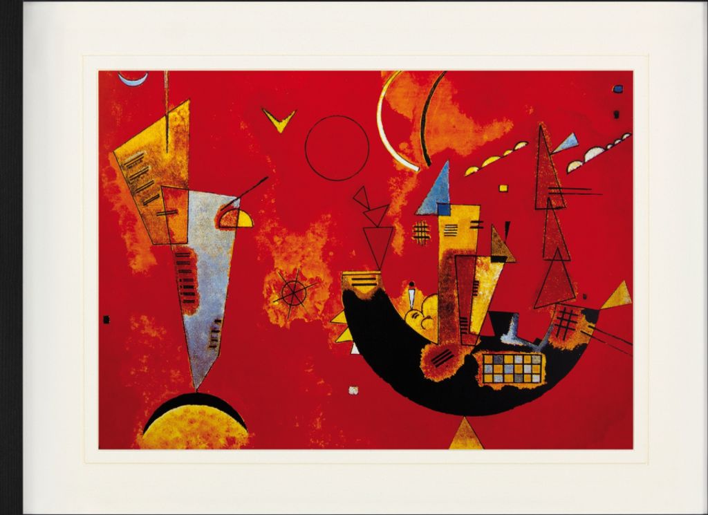 Wassily Kandinsky Gerahmtes Bild Mit Edlem Passepartout | Wand-Bilder | Im Bilderrahmen - Mit Und Gegen, 1929 (60 x 80 cm)