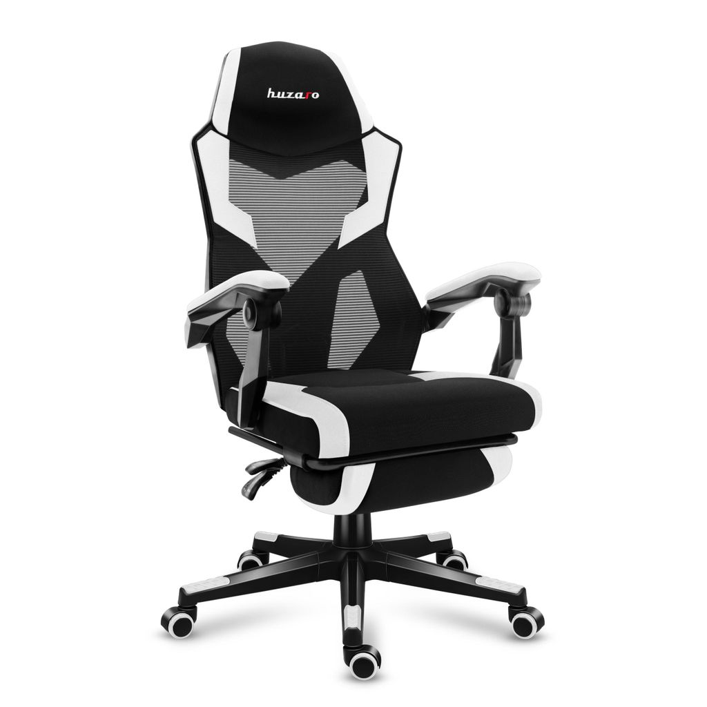 Sedia da gioco Huzaro Combat 3.1 White - inclinazione di Immagine del prodotto 