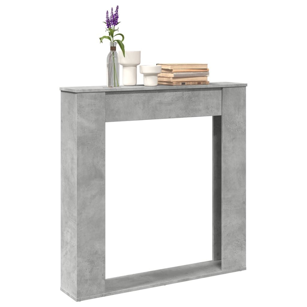 "2026 Promotion" Kaminumrandung Betongrau 100x20x100 cm Holzwerkstoff - Sonstiges Kaminzubehör CC31414