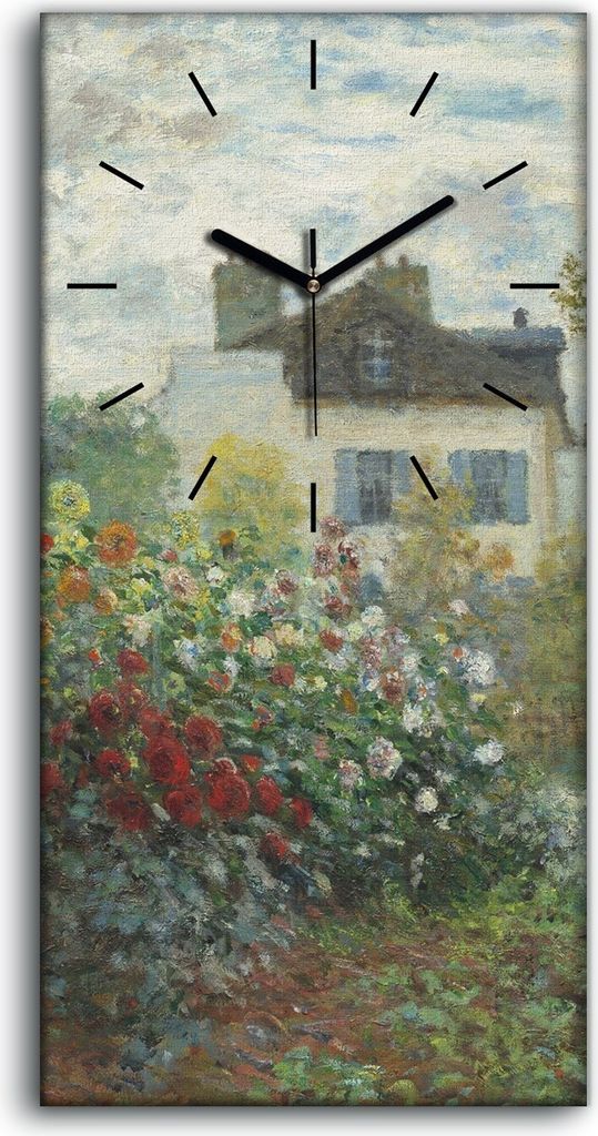 Leinwand Uhr Küche Wohnzimmer Bild 30x60 Der Garten des Geldes in Argenteuil - schwarze Hände