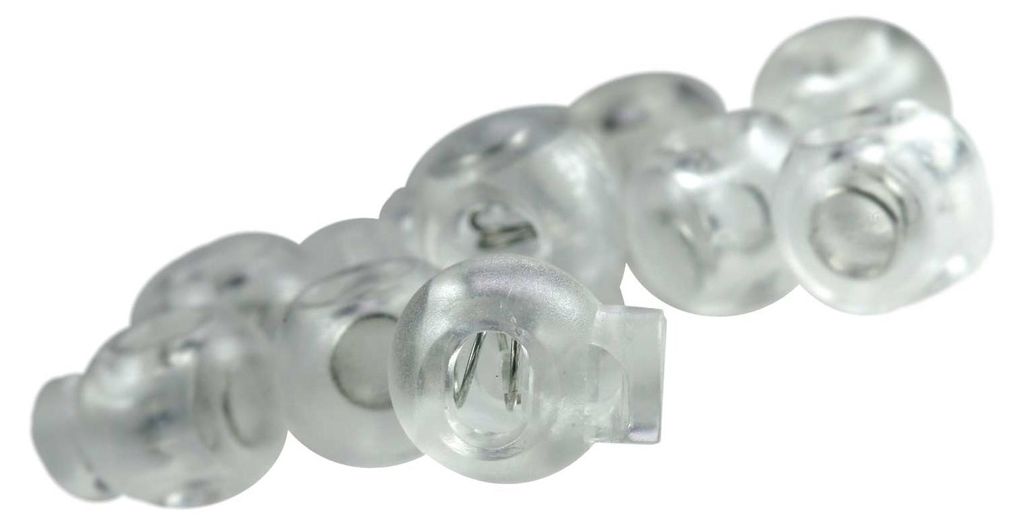 10 Einloch Kordelstopper Kordelenden Kordelklemme rund Produktbild 