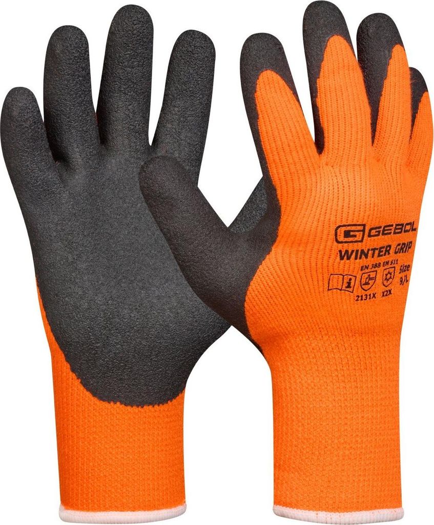 GEBOL Arbeitshandschuh Winter Grip Arbeitshandschuh Größe 8 | 1 Paar