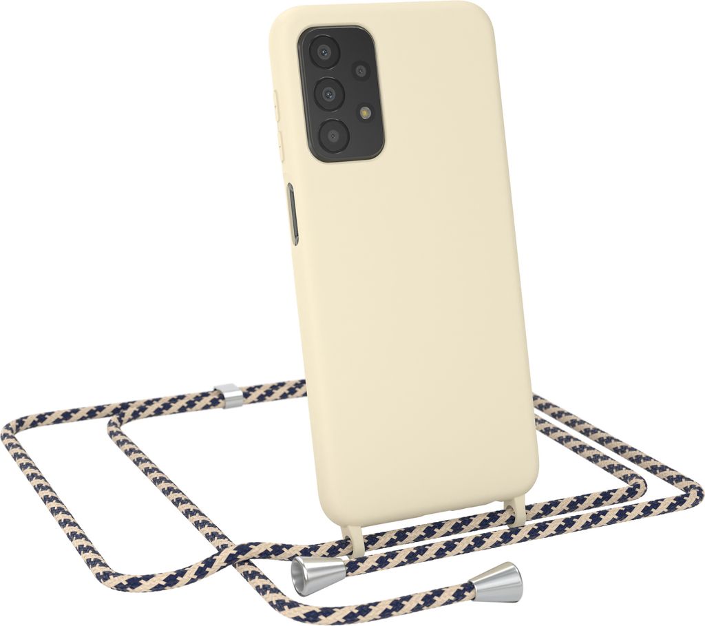 EAZY CASE Handykette kompatibel mit Samsung Galaxy A23 5G Handyhülle zum Umhängen, Silikon Hülle mit Band, Schutzhülle mit Ersatzkordel, Stylis...