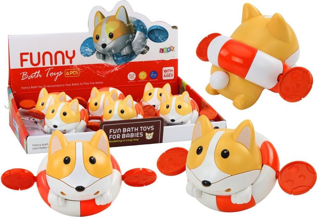 Mechanisches Badespielzeug zum Aufziehen, Fuchs im Rad