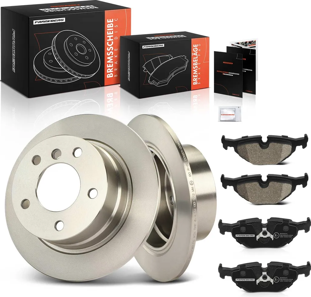 Frankberg Kit de Freinage Arrière Disques et Plaquettes pour BMW E36 Compact