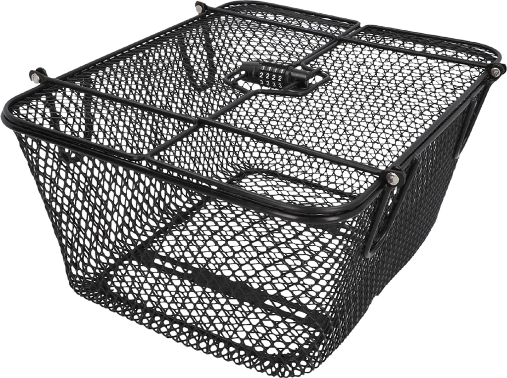 Panier pour Porte-Bagages Vélo FISCHER Idéal pour Courses et Vélotaf Noir